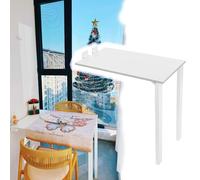 ZYXQQJ Table Murale Rabattable Table De Cuisine Pliable Bureau Flottant pour Mur, Table Pliante Murale pour Salle À Manger, Chambre À Coucher, Bureau(White,100x50cm/39x20in)