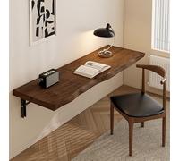 ZYXQQJ Table Pliante À Abattant Mural Bureau D'Ordinateur Pliant en Bois Massif Petite Maison Multifonction Table À Manger Pliable(80x45x3cm/31x18x1.3in)