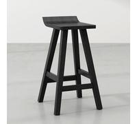 ZYXQQJ Tabourets De Bar Hauts en Bois Massif Tabouret De Bar avec Repose-Pieds Chaise De Salle À Manger De Pub De Cuisine sans Dossier(65cm)
