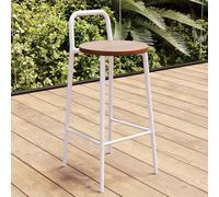 ZYXQQJ Tabourets De Bar Ronds Chaise Haute Bar avec Dossier Et Repose-Pieds, Chaises De Bar De Cuisine, Tabouret De Bar Industriel, Tabourets De Comptoir(White,65cm)
