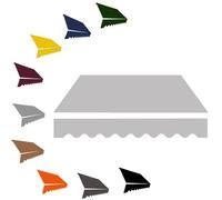 ZYXQQJ Tissu De Rechange for Auvent De Terrasse 200 250 300 350 400cm Manuel Rétractable Patio Couverture Pare-Soleil, Toile pour Store Banne en Polyester(Light Grey,13x10ft/400x300cm)