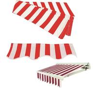 ZYXQQJ Tissu De Remplacement pour Auvent Toile D'auvent Store Banne Extérieur 3x2m 3x2.5m 4x2.5m 5x3m 6x2m Polyester Imperméable, Protection UV(Red,9x7.8ft/280x240cm)