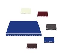 ZYXQQJ Tissu De Remplacement pour Auvent Toile De Rechange Store Banne 350×300cm 350×250cm Toile D'auvent Store Banne avec Volants(Blue,500x300cm/16x10ft)