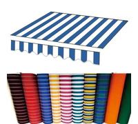 ZYXQQJ Toile D'Auvent pour Store Banne 300x250cm Protection Solaire Tissu De Rechange Rétractable Manuel Toile De Store sans Cadre(Blue,12x10ft/3.6x3m)