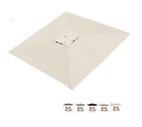 ZYXQQJ Toile De Rechange pour Parasol Déporté Carré 4x3m 3x3m 2.5x2.5m Auvent De Rechange Parasol De Table Marché avec Air Vent(Beige,4x3m/13x9.8ft)