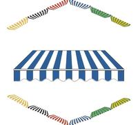 ZYXQQJ Toile De Remplacement pour Store Banne Manuel 250 300 350 400 500 550cm Tissu De Rechange for Auvent De Terrasse Rétractable(Stripe 2,13x8ft/400x250cm)