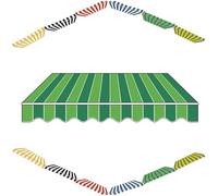 ZYXQQJ Toile De Remplacement pour Store Banne Manuel 250 300 350 400 500 550cm Tissu De Rechange for Auvent De Terrasse Rétractable(Stripe 6,8x7ft/245x210cm)