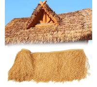 ZYXQQJ Toit De Chaume Artificiel 1/2/3/5m Rouleau De Chaume En Palmier Toit En Paille De Style Mexicain Panneaux De Chaume Plastique(Straw yellow,2m/6.5ft)