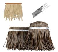 ZYXQQJ Toit En Chaume Artificielle Rouleau Toit De Paille 0.5x1-10m Tuile De Chaume De Simulation Fausse Paille Pour Tiki Bar Jardin Gazebos Hawaii(Wood grain,6m/19.6ft)