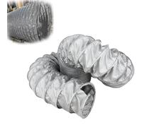 ZYXQQJ Tuyau D'évacuation Flexible pour Sèche-Linge Conduit d'air en Fibre De Verre, Ignifuge, Gaine De Ventilation pour Extracteur d'air(L 2m(6ft),90mm(3 1/2"))