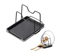 Zyxthravn Support de couvercle de casserole sans perçage pour ustensiles de | Organiseur de couvercle de casserole de cuisine pour professionnels, femme au foyer, mère, maison, appartement, camping-car