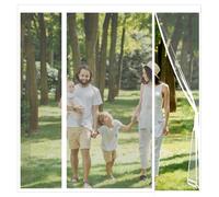 ZYXYMY Moustiquaire Porte Fenetre Magnétique,Moustiquaire Porte,Moustiquaire Baie Vitree Coulissante,Rideaux Toile Insect Ecran,Magnétique Moustiquaire Porte,Aucun Perçage Requis,240x200cm,Blanc