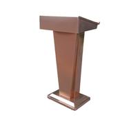 ZYYANSHOP Table de Discours Pupitre créatif en Acier Inoxydable avec Compartiments de Rangement, Bureau réception d'hôtel Podium hôte(Gold)