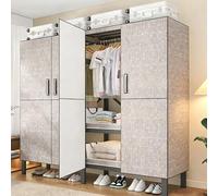 ZYYLIVR Armoire Portable, Armoire De Chambre,Collapsible Penderie avec Housse 360° Sealed,Porte-Vêtements De Rangement en Tissu Full Steel Frame,Garde-Robe Grande avec Porte Magnétique(152cm/58)