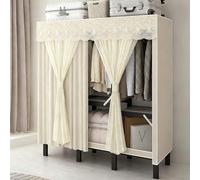 ZYYLIVR Armoire Portable De Grande Capacité,Garde-Robe Pliable avec Housse 360° Fully Sealed,Porte-Vêtements Tringles À Vêtements Et Étagères De Rangement pour Porte-vêtements De Chambre(150cm/59in)