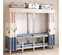 ZYYLIVR Armoire Portable,Garde-Robe Pliable pour Chambre À Coucher,Penderie De Rangement en Tissu Full Steel Frame avec Housse Tissu,Porte-Vêtements Rangement Vêtements avec Tringle(160cm/63)