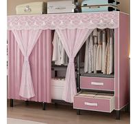 ZYYLIVR Armoires en Tissu Pliable,Penderie Portative De Rangement Vêtements,Porte-Vêtements en Tissu Autoportante,Grande Capacité pour Chambre,Dressing,Appartement,Facile À Monter(150CM/59IN)