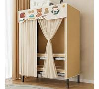 ZYYLIVR Armoires Pliable avec Housse Tissu,Cintre Multifonctionnel,Support De Penderie Portable,Garde-Robe De Rangement Chambre,Générique Porte-vêtements Pliable Robuste avec Couvercle(107cm/42.1in)