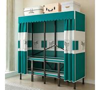 ZYYLIVR Armoires Robuste Portable,Garde-Robe Pliable Grande Capacité pour Chambre,Penderie De Rangement en Tissu Full Steel Frame Collapsible Porte-Vêtements avec Housse pour Chambre(182cm/71.6in)