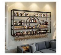 ZYYLIVR Casier À Vin en Métal, Porte Bouteille Mural, Étagère Murale À Bouteilles(Black,220cm/86.6in)