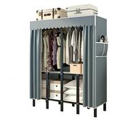 ZYYLIVR Garde-Robe À Vêtements Autonome,Grande Armoire Pliable avec Housse Tissu,Garde-Robe avec Tringles De Suspension,Penderie Pliable Portable,Armoire De Rangement en Integrated(168cmcm/66in)