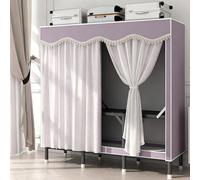 ZYYLIVR Générique Armoires Portable en Tissu,Portable avec Barre De Suspension,Grande Capacité Porte-Vêtements De Rangement,Penderie avec Housse,Garde-Robe Pliable,Garde-Robe pour Chambre(160cm/63in)