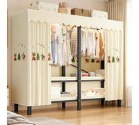 ZYYLIVR Grande Armoires De Rangement,Garde-Robe Penderies en Tissu Full Steel Frame,Penderie avec Housse,Porte-Vêtements Pliable Repliables,Armoires Portable De Suspension Vêtement(150cm/59in)