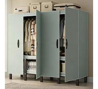 ZYYLIVR Penderie Pliable Placard À Cadre en Acier,Garde-Robe Temporaire,Garde-Robe Vêtements Suspendus,Métal Placard De Rangement Stabiliser,Armoires Portable pour Chambre(168cm/66.1in)