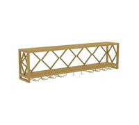 ZYYLIVR Porte-Bouteilles Muraux, Casier À Bouteilles Mural Industriel, Étagère De Rangement avec Porte-Verre À Pied, Étagère À Vin pour Cuisine, Bar, Salle À Manger(Gold,150x90cm/59x35.4in)