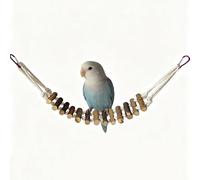 ZYYRSS Échelle en corde pour oiseaux, balançoire en bois naturel à suspendre pour oiseaux de petite et moyenne taille et perroquets, perruches, calopsittes, perroquets amazoniens