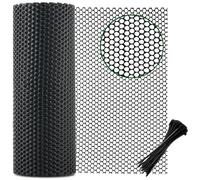 ZYYRSS Rouleau de grillage en plastique de 0,4 m x 6 m avec 30 attaches à glissière - Idéal pour la volaille, les chiens, les lapins et le jardinage - Grillage durable et rigide polyvalent