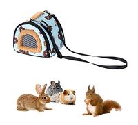 ZYYRSS Sac de transport portable pour petits animaux, rats, sucre, cochon d'Inde, rat, chinchillas, hamster, hérisson, sac fourre-tout respirant à suspendre (bleu)