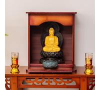 ZYZSY Armoire de méditation Bouddhiste, étagère pour Statue de Bouddha, Table D'autel Puja en Bambou, Socle pour Statue de Bouddha, pour Salon, Entrée ou Bureau(33 * 25 * 39cm/13 * 9.8 * 15.4in)
