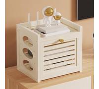 ZYZSY Armoire de Rangement pour routeur - Boîte de Rangement pour routeur, Protecteur De Bande d'alimentation, Cable Management L'etagère pour Salon Chambre Bureau(Brown,30.5cm/12in)