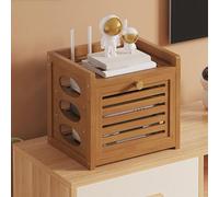 ZYZSY Armoire de Rangement pour routeur - Boîte de Rangement pour routeur, Protecteur De Bande d'alimentation, Cable Management L'etagère pour Salon Chambre Bureau(Creamy White,30.5cm/12in)