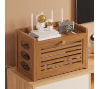 ZYZSY Armoire de Rangement pour routeur - Boîte de Rangement pour routeur, Protecteur De Bande d'alimentation, Cable Management L'etagère pour Salon Chambre Bureau(Creamy White,40.5cm/16in)