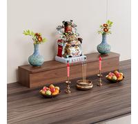 ZYZSY Autel Bouddhiste, Bouddha Étagère Statue Stand Bois Meubles Bouddha Autel Étagère Bouddhiste, Armoire D'Autel avec Un Grand Bureau, pour PrièRes Culte(Brown1,80cm/31.5in)