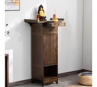 ZYZSY Autel rétro avec Armoire, Table d'autel de Méditation, Motif Sculpté Chinois, Armoire D'Autel avec Un Grand Bureau, des tiroirs rétractables, pour Salon, Entrée(Brown,66cm/26in)