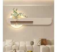 ZYZSY Bannière Salon Peinture décorative Applique Murale, Sculptures murales à Suspendre avec lumière LED, pour Salon Chambre à Coucher Salle à Manger(White,120 * 40cm/47 * 15.7in)