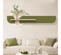 ZYZSY Bannière Salon Peinture décorative Applique Murale, Sculptures murales à Suspendre avec lumière LED, pour Salon Chambre à Coucher Salle à Manger(Green,120 * 40cm/47 * 15.7in)