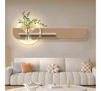 ZYZSY Bannière Salon Peinture décorative Applique Murale, Sculptures murales à Suspendre avec lumière LED, pour Salon Chambre à Coucher Salle à Manger(Beige,180 * 60cm/71 * 23.6in)