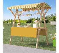 ZYZSY Chariot De Vente Pliable, Stand De Marché en Bois avec Auvent, pour Atelier(Yellow 2,150cm/59in)