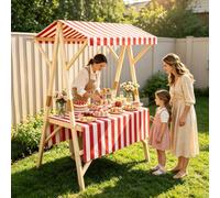 ZYZSY Chariot de Vente Portable avec auvent, Stand De Marché en Bois pour Marchés De Producteurs, Foires Artisanales, Vente De Rue, Magasins Éphémères(Red,120cm/47.2in)