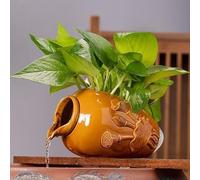 ZYZSY Cracheurs d'étang, Figurine de Bassin résistante aux intempéries en céramique, Fontaine À Eau Étang À Poissons Cascade Décorative, pour Aquarium Et Extérieur(20x12x12cm/7.9x4.7x4.7in)