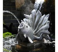 ZYZSY Cracheurs d'étang, Fontaine de Jardin en Plein air Gargouille, Décoration d'étang Peinte à la Main, idéale pour Les Mini-étangs et fontaines de Jardin(Grey)