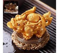 ZYZSY Cracheurs d'étang, Fontaines pour bassins d'animaux, Gargouille en polyrésine, Paysager Décorations D'Aquarium, pour Aquarium à Poissons Koi et Jardins Aquatiques(Gold)