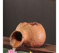 ZYZSY Cracheurs d'étang, Ornements D’Eau Qui Coule en Pot en Céramique, Fontaine À Eau Étang À Poissons Cascade Décorative, pour étangs et Jardins d'eau(Yellow,25 * 23 * 17cm/10 * 9 * 7in)