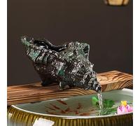 ZYZSY Cracheurs d'étang, Ornements D’Eau Qui Coule en Pot en Céramique, Sortie De Circulation De Fontaine, Sujet Cracheur pour Donner Vie à Votre Bassin de Jardin(Green,30cm*17cm*15cm/12 * 7 * 6in)