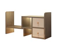 ZYZSY Etagere de Bureau A Poser sur Bureau, Organiseur de Bureau Extensible, Étagère de Rangement avec 2 Tiroirs, pour Bureau, Décoration D'intérieur, Cuisine(Grey)