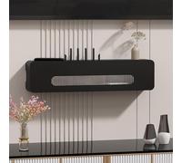 ZYZSY Étagère de routeur Murale, boîte de Rangement pour routeur WiFi, décodeur TV, Cable Management L'etagère, décoration Murale pour Salon, Bureau à Domicile(Black,60 * 13 * 20cm/24 * 5 * 8in)